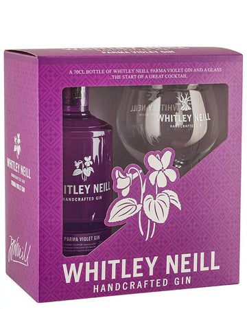 Whitley Neill Parma Violet Gin & Glass Gift Set, 70 cl Gin