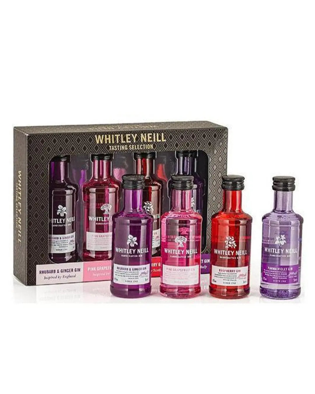 Whitley Neill Pink Gin Miniature Gift Set, 4 x 5 cl Spirit Miniatures