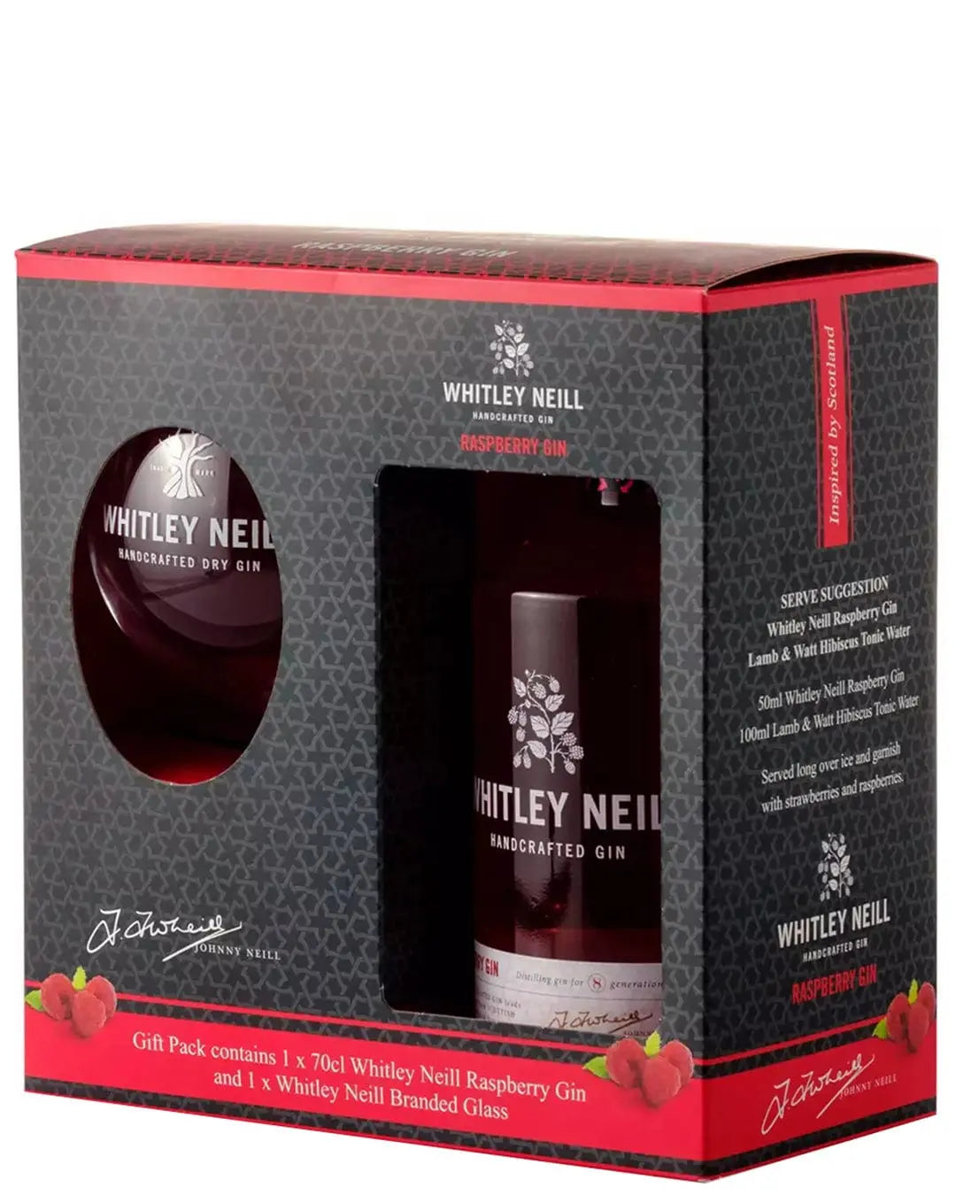 Whitley Neill Raspberry Gin & Glass Gift Set, 70 cl Gin 5011166056362