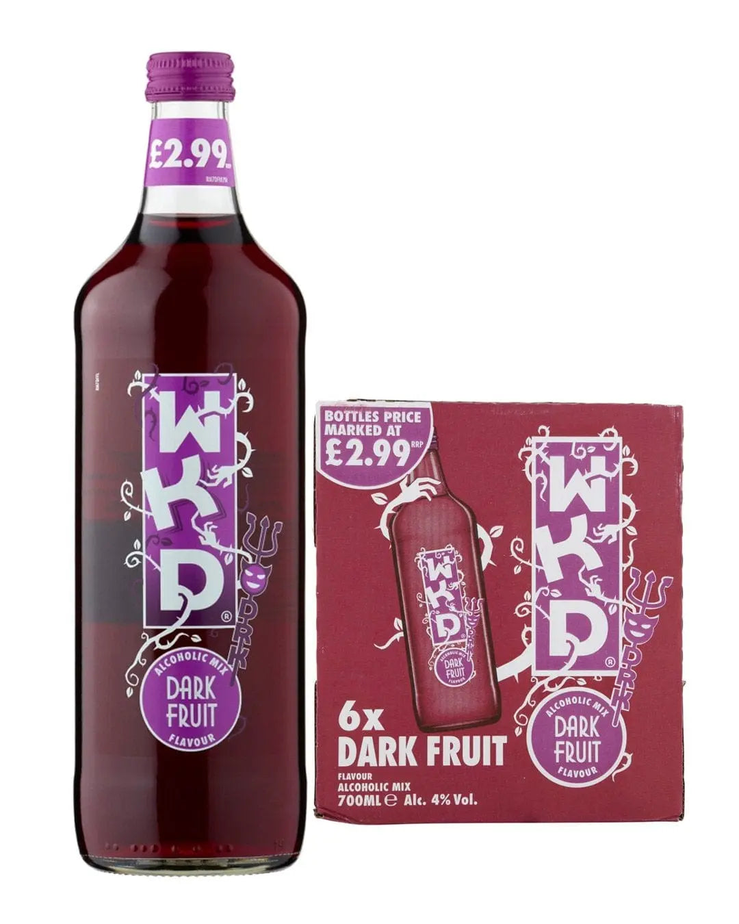 WKD Dark Fruit Multipack, 6 x 70 cl Ready Made Cocktails