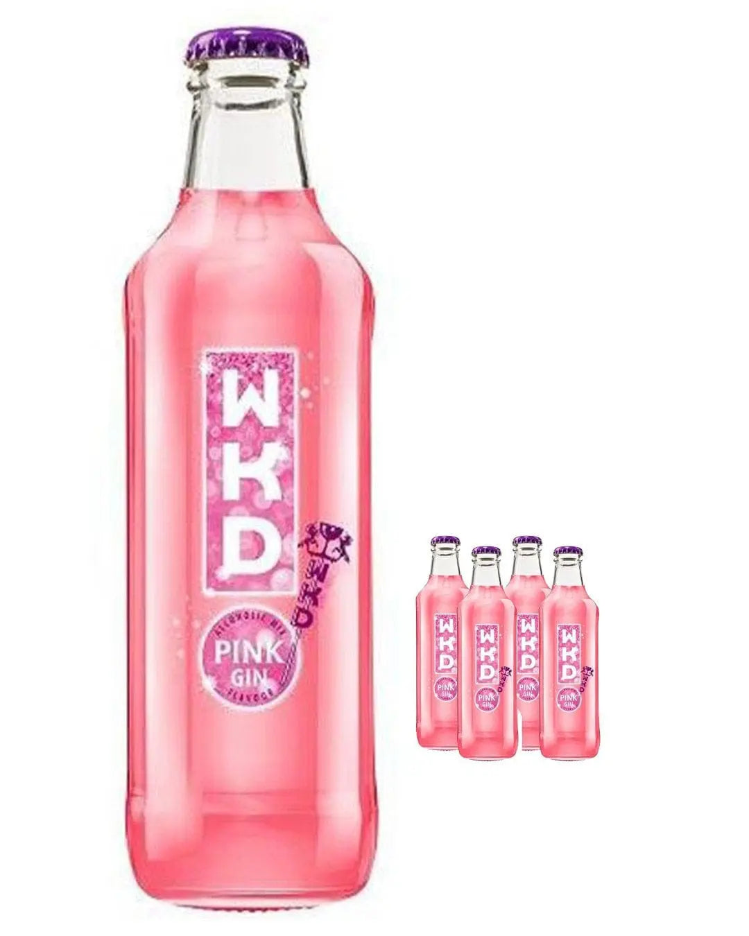 WKD Pink Gin Multipack, 4 x 275 ml Ready Made Cocktails