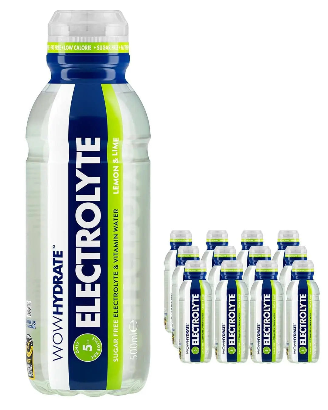 Wow Hydrate Electrolyte Lemon & Lime Drink Multipack, 12 x 500 ml Soft Drinks & Mixers